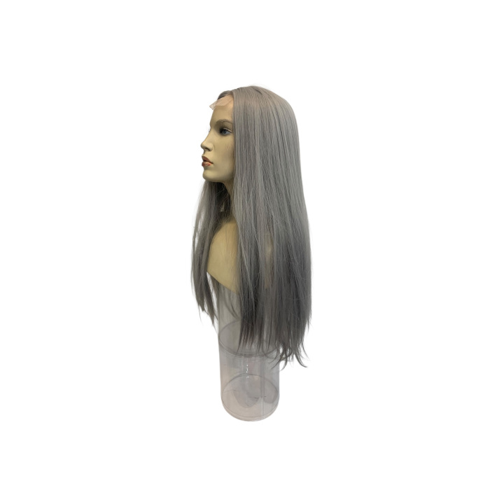 Cosplay Long 80cm Straight Gray Lace Front Wig | Alegro Athens