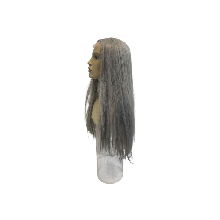 Cosplay Long 80cm Straight Gray Lace Front Wig | Alegro Athens