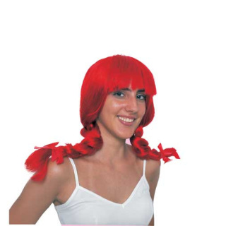 Pippi Longstocking Red Wig with Braids | Alegro Athens