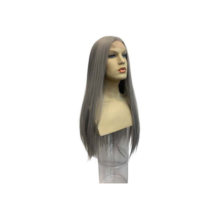 Cosplay Long 80cm Straight Gray Lace Front Wig | Alegro Athens