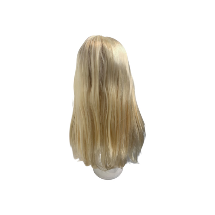 Ariadne Long Blonde Wig with Small Side Braids and Center Parting