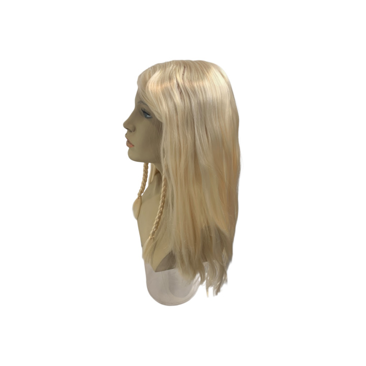 Ariadne Long Blonde Wig with Small Side Braids and Center Parting