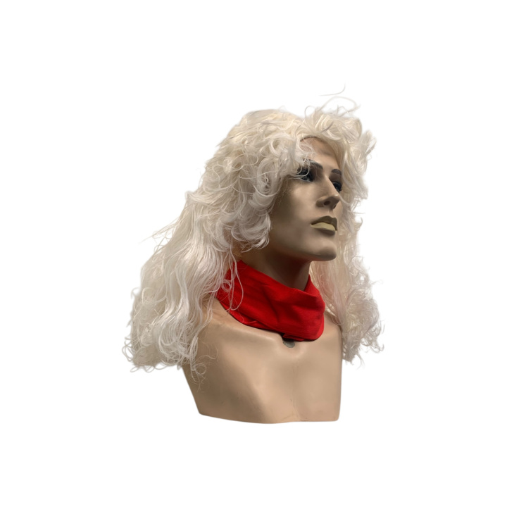 Santa Claus Long Curly Wig Off-White Matte | Professional Performance | Alegro Athens