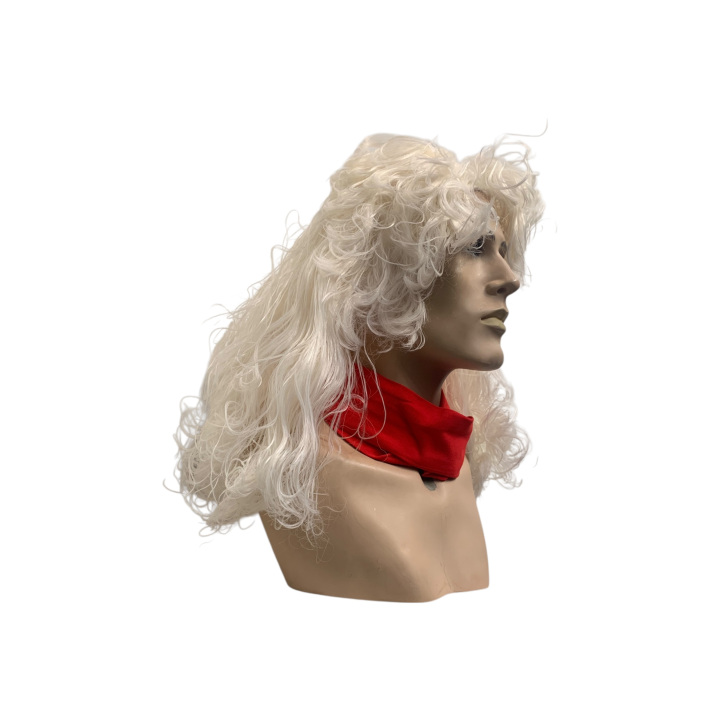 Santa Claus Long Curly Wig Off-White Matte | Professional Performance | Alegro Athens