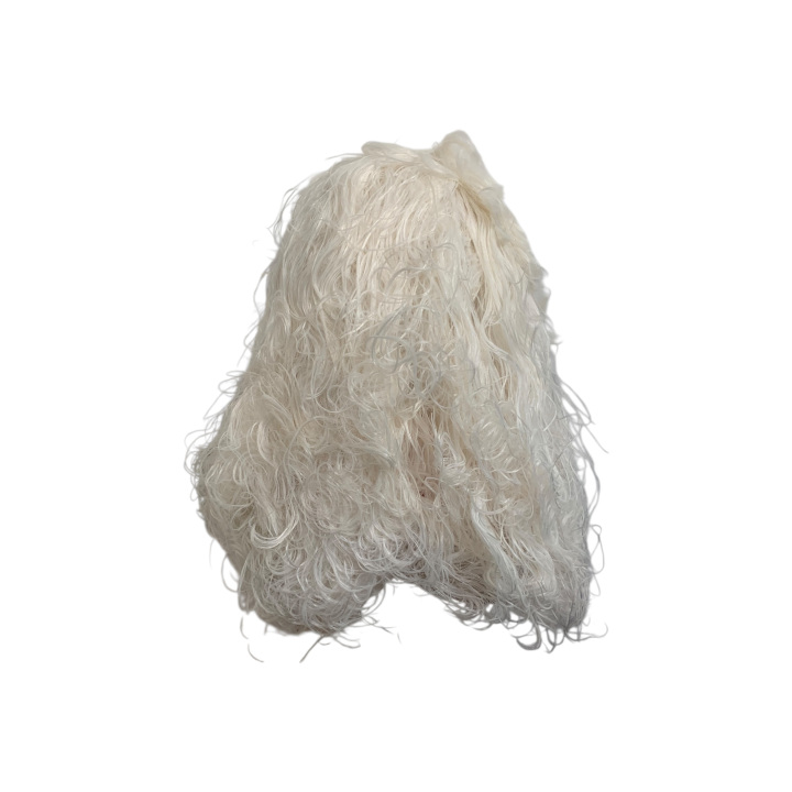 Santa Claus Long Curly Wig Off-White Matte | Professional Performance | Alegro Athens