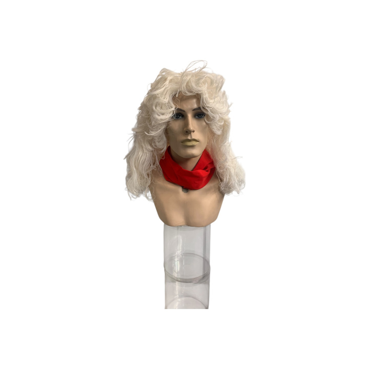 Santa Claus Long Curly Wig Off-White Matte | Professional Performance | Alegro Athens