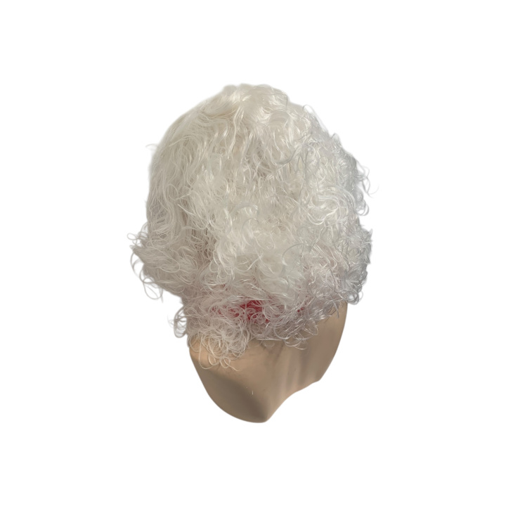 Santa Claus Long Curly Wig White Matte | Professional Performance | Alegro Athens