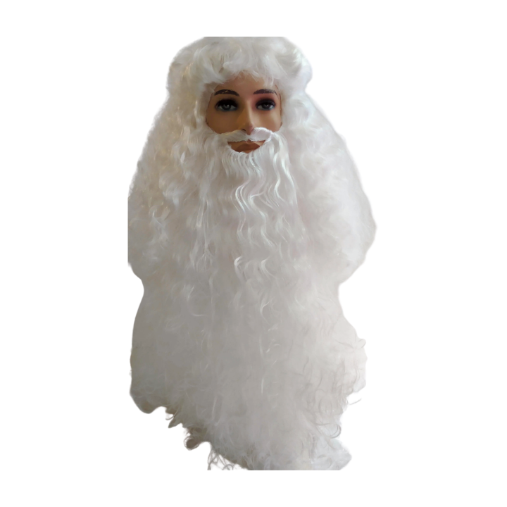 Professional Santa Claus Set Wig Beard white matte | Alegro Athens