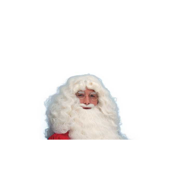 Santa Claus Long Curly Wig Off-White Matte | Professional Performance | Alegro Athens