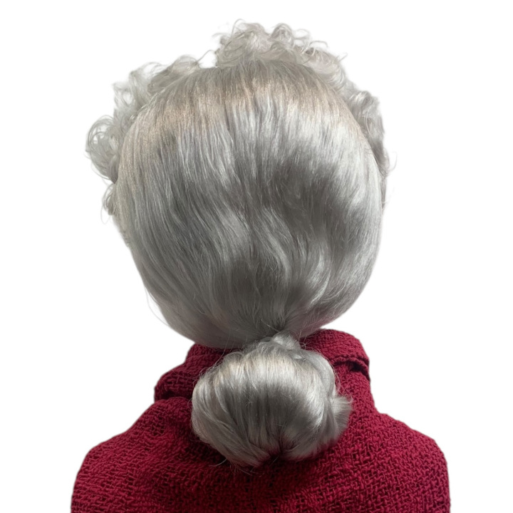 Mrs. Claus White Grayish Curly Wig | Christmas Events & Theatre | Alegro Athens