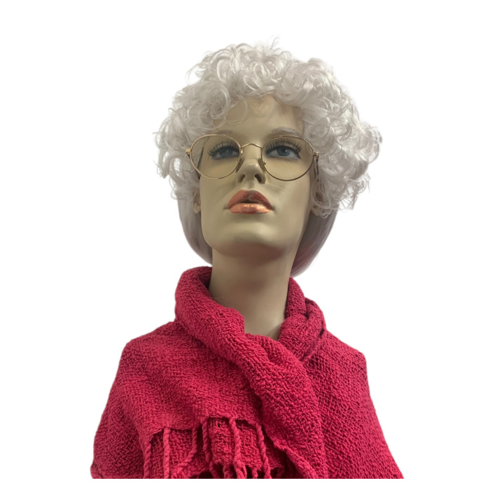 Mrs. Claus White Grayish Curly Wig | Christmas Events & Theatre | Alegro Athens