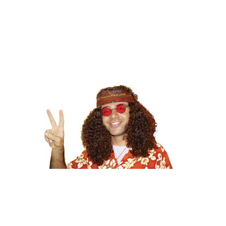 Hippie Brown Curly Wig | 70s Festival Costume | Alegro Athens