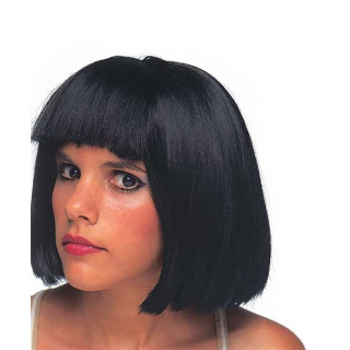 Vintage-Inspired Charleston Black Bob Wig with Fringe - Perfect for Theater and Costume Parties