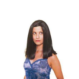 Ναταλία Μακριά Μαύρη Περούκα με Χωρίστρα στο Πλάι