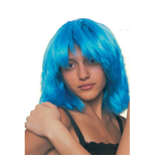 Πωλίν Μεσαία Γαλάζια Φιλαριστή Περούκα με Φράντζα