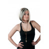 VALERIA PLATINUM BLONDE WITH BLACK STREAKS