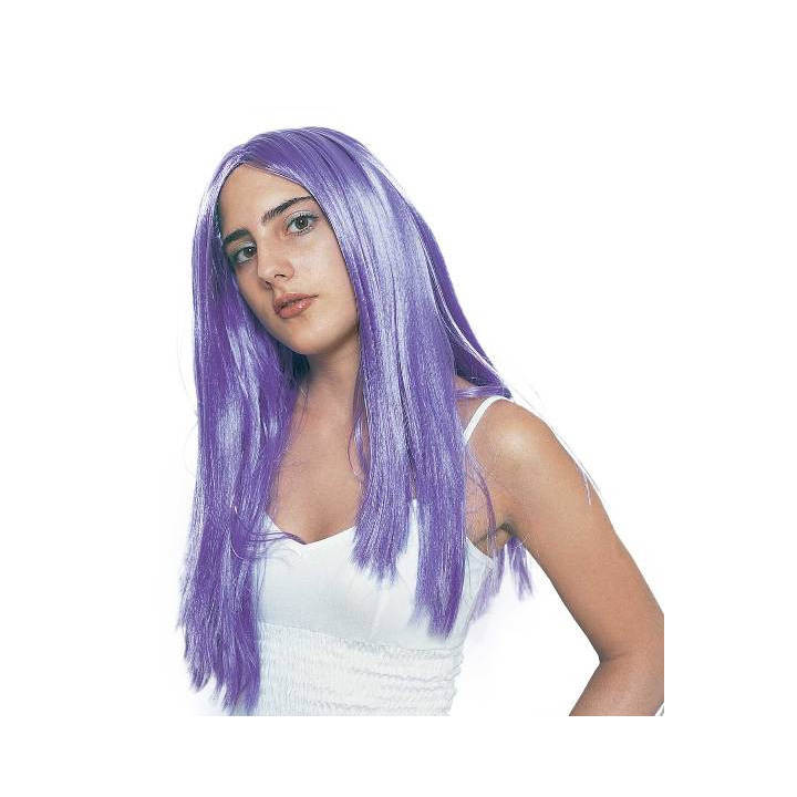 Σύλβια Μακριά Μωβ Περούκα με Χωρίστρα στη Μέση