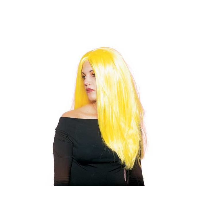 Σύλβια Μακριά Κίτρινη Περούκα με Χωρίστρα στη Μέση