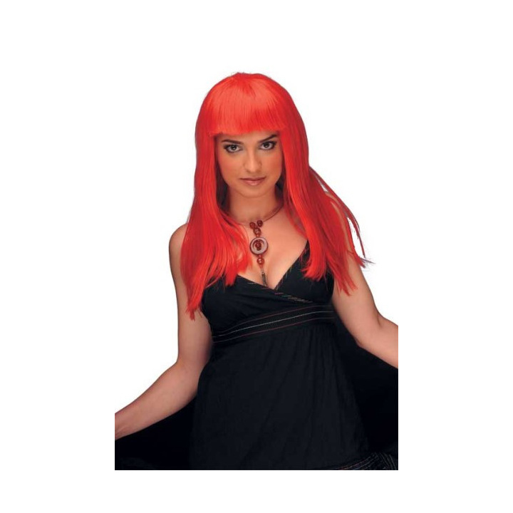 Xena Long Orange Wig with Fringe | Handmade in Greece | Alegro Athens