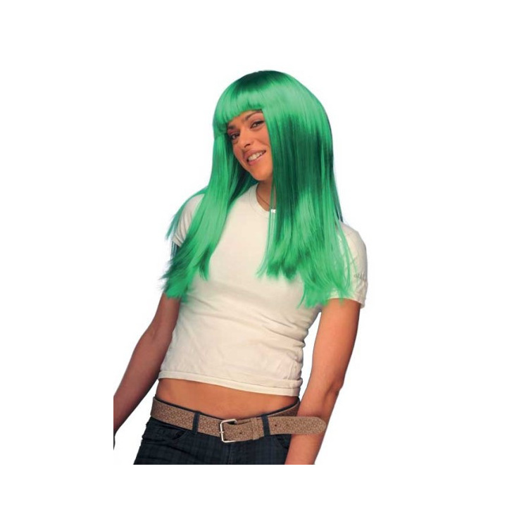 Xena Long Green Wig with Fringe | Handmade in Greece | Alegro Athens
