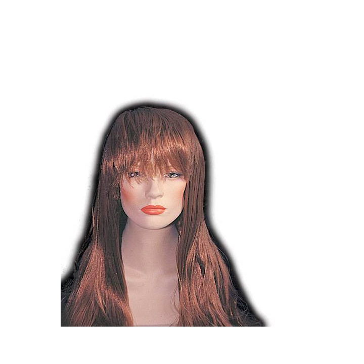 Xena Long Light Brown Wig with Fringe | Handmade in Greece | Alegro Athens