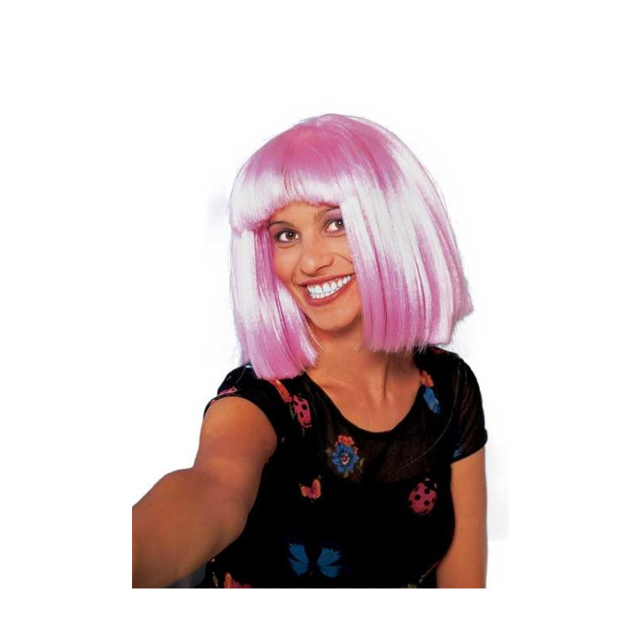Cecilia Pink Bob Wig with Fringe | Handmade in Greece | Alegro Athens