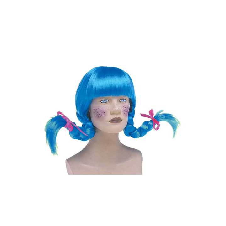 Pippi Azure Wig with Braids | Children's Carnival | Alegro Athens