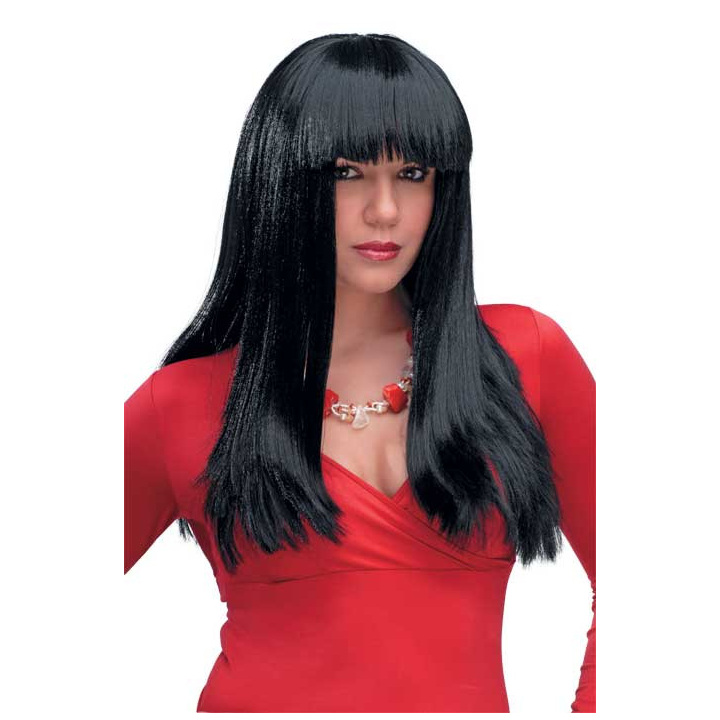 Περούκα Σίσσυ Μαύρη Μακριά με Αφέλεια | Alegro