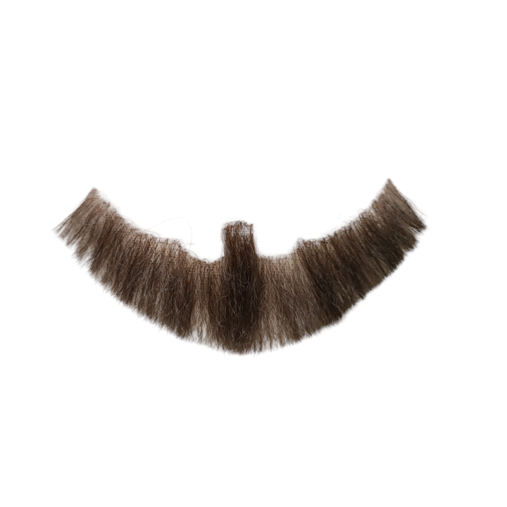 Lincoln-Style Handmade Brown-Gray Human Hair Beard on Lace | Alegro Athens
