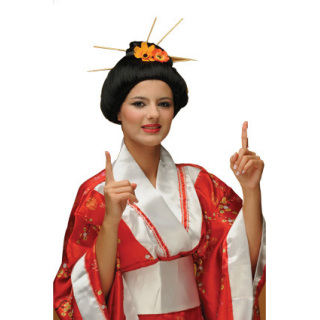 Geisha Theatrical Wig Japanese Elegance | Carnival & Theatre | Alegro Athens