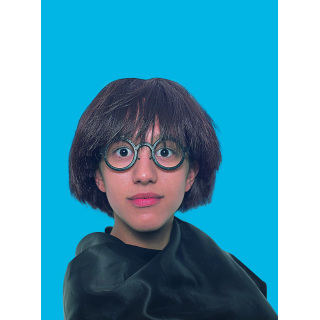 Pary Hotter Short Brown Children's Wig Set with Glasses | Alegro Athens