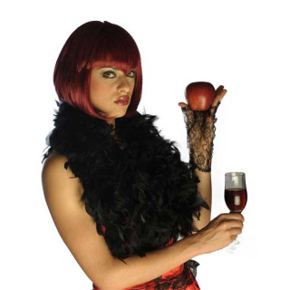Short Gothic Burgundy Bob Wig