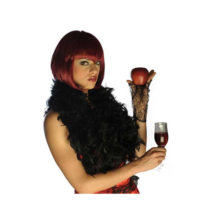 Short Gothic Burgundy Bob Wig