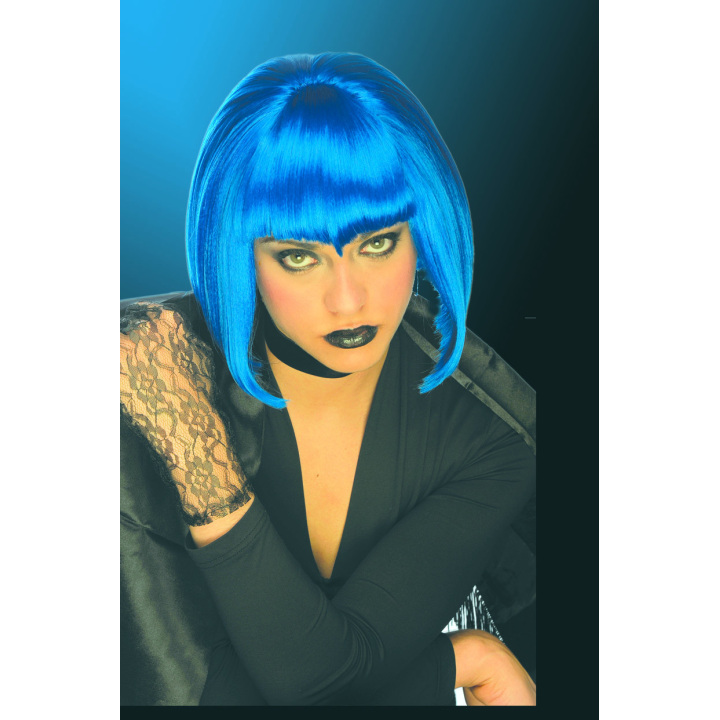 Short Gothic Blue Bob Wig | Halloween & Carnival | Alegro Athens
