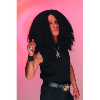 Χεβιμεταλάς περούκα μαύρη