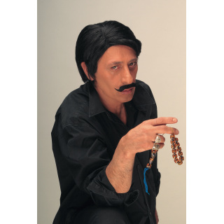 1920s Men's Short Black Slicked Wig | Gangster & Jazz Era | Alegro Athens