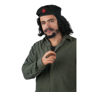 Che Guevara Black Men's Wig | Revolutionary Carnival Costume | Alegro Athens