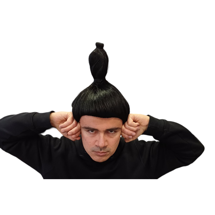 Authentic Sumo Wrestler Wig Japanese Topknot | Cosplay & Carnival | Alegro Athens