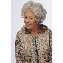 Stella Classic: Elegant Short Gray Wig natural looking modacrilic fiber short gray wig