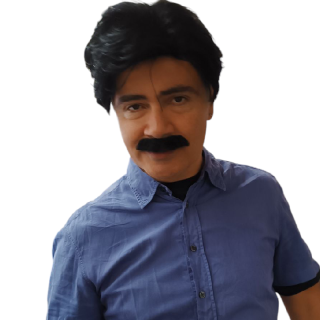 Handmade Black Human Hair Sifis Moustache on Lace | Theatrical | Alegro Athens