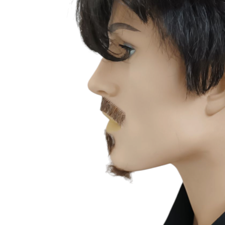 Handmade Dark Brown President Moustache Lace Soul Patch | Alegro Athens