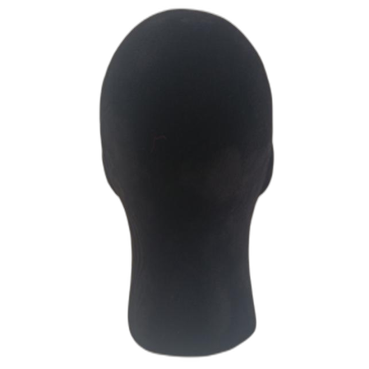 Black Styrofoam Male Wig Head Velvety Finish | Wig Display | Alegro Athens