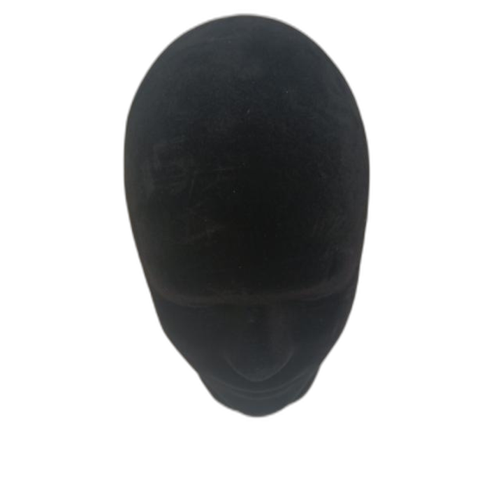 Black Styrofoam Male Wig Head Velvety Finish | Wig Display | Alegro Athens