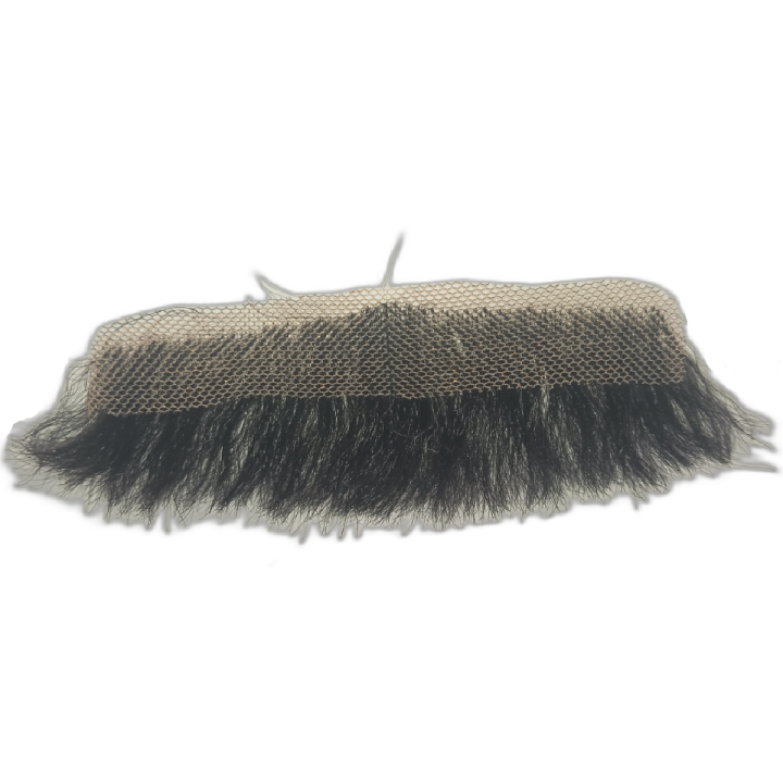 Handmade Black Human Hair Thick Moustache on Lace | Theatrical | Alegro Athens