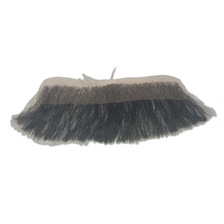 Handmade Black Human Hair Thick Moustache on Lace | Theatrical | Alegro Athens