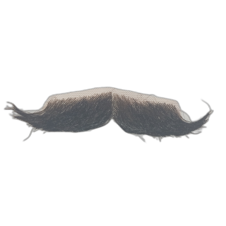 Handmade Brown Trader's Handlebar Moustache on Lace | Victorian Theatre | Alegro Athens