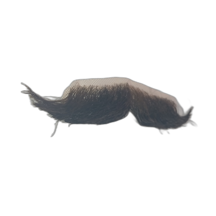 Handmade Brown Trader's Handlebar Moustache on Lace | Victorian Theatre | Alegro Athens