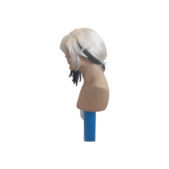 Arlecchino Long White Black Cosplay Ponytail Wig | Genshin Impact | Alegro Athens