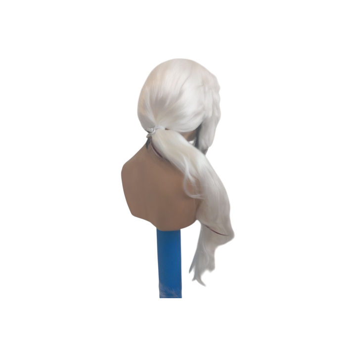 Arlecchino Long White Black Cosplay Ponytail Wig | Genshin Impact | Alegro Athens