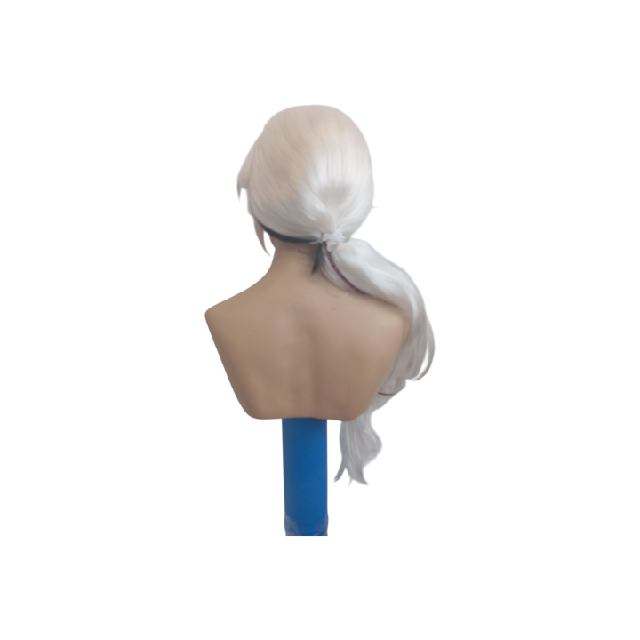 Arlecchino Long White Black Cosplay Ponytail Wig | Genshin Impact | Alegro Athens